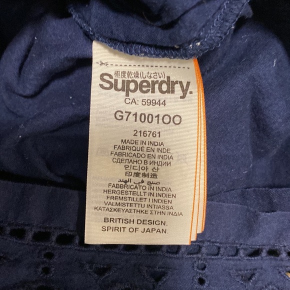 💥💥SOLD 💥💥Superdry Navy blue lined drawstring with side pockets shorts small - Picture 4 of 13